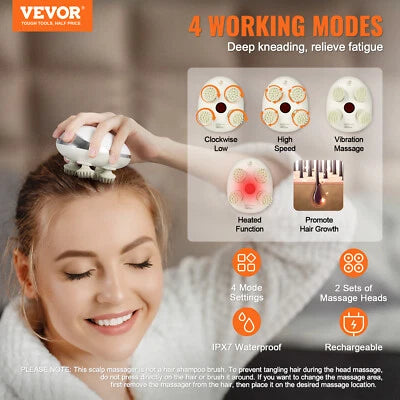 💆♀️ Rechargeable Waterproof Scalp Massager™ – Relax, Refresh & Rejuvenate | Revitalize Your Roots